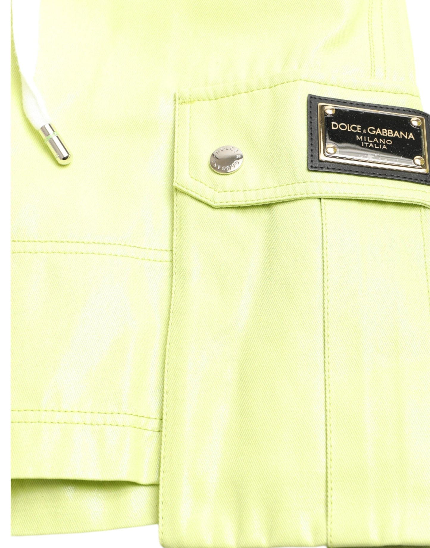 Dolce & Gabbana Light Green Cotton Men Cargo Bermuda Men's Shorts