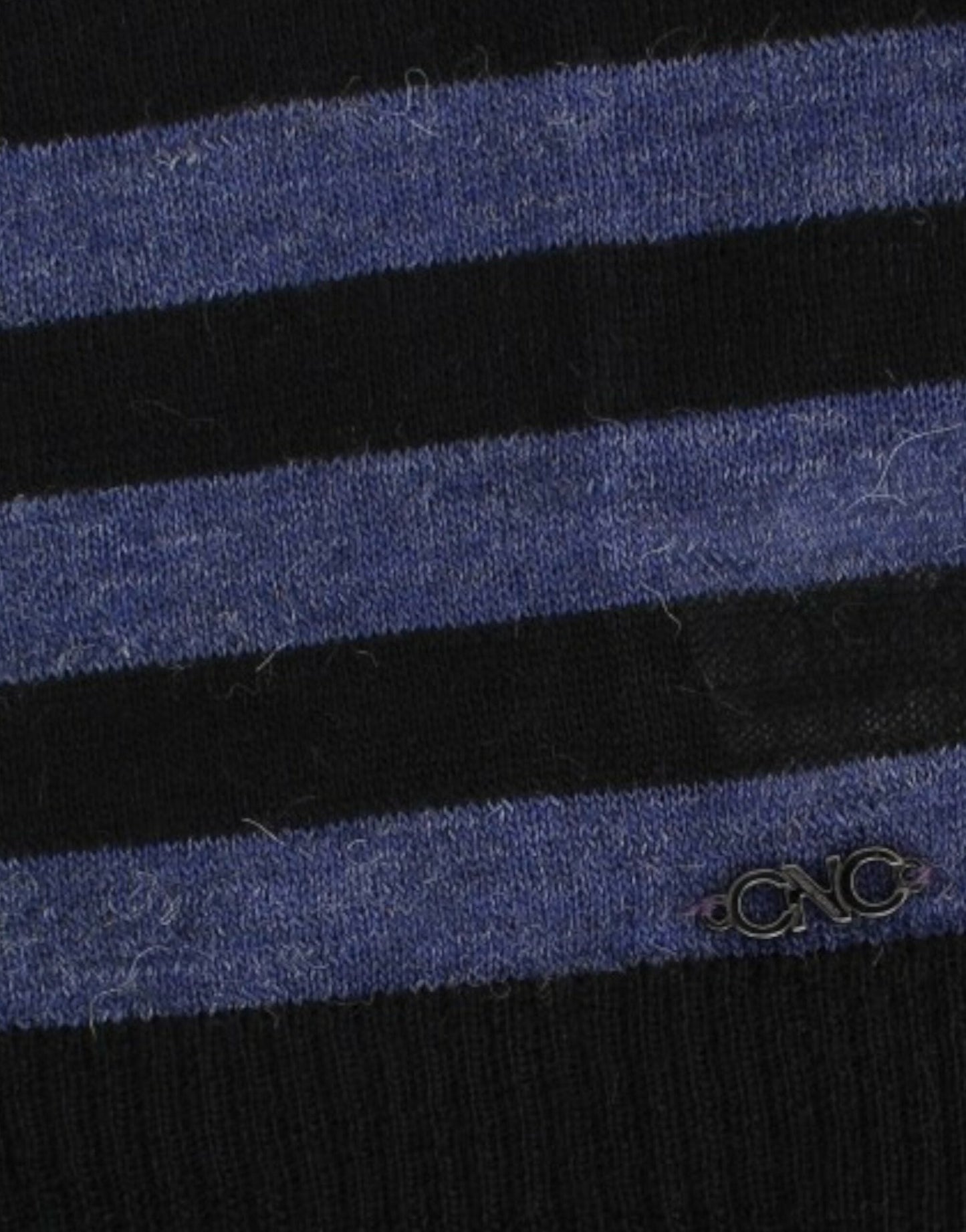 Costume National Black striped V-neck Women's sweater