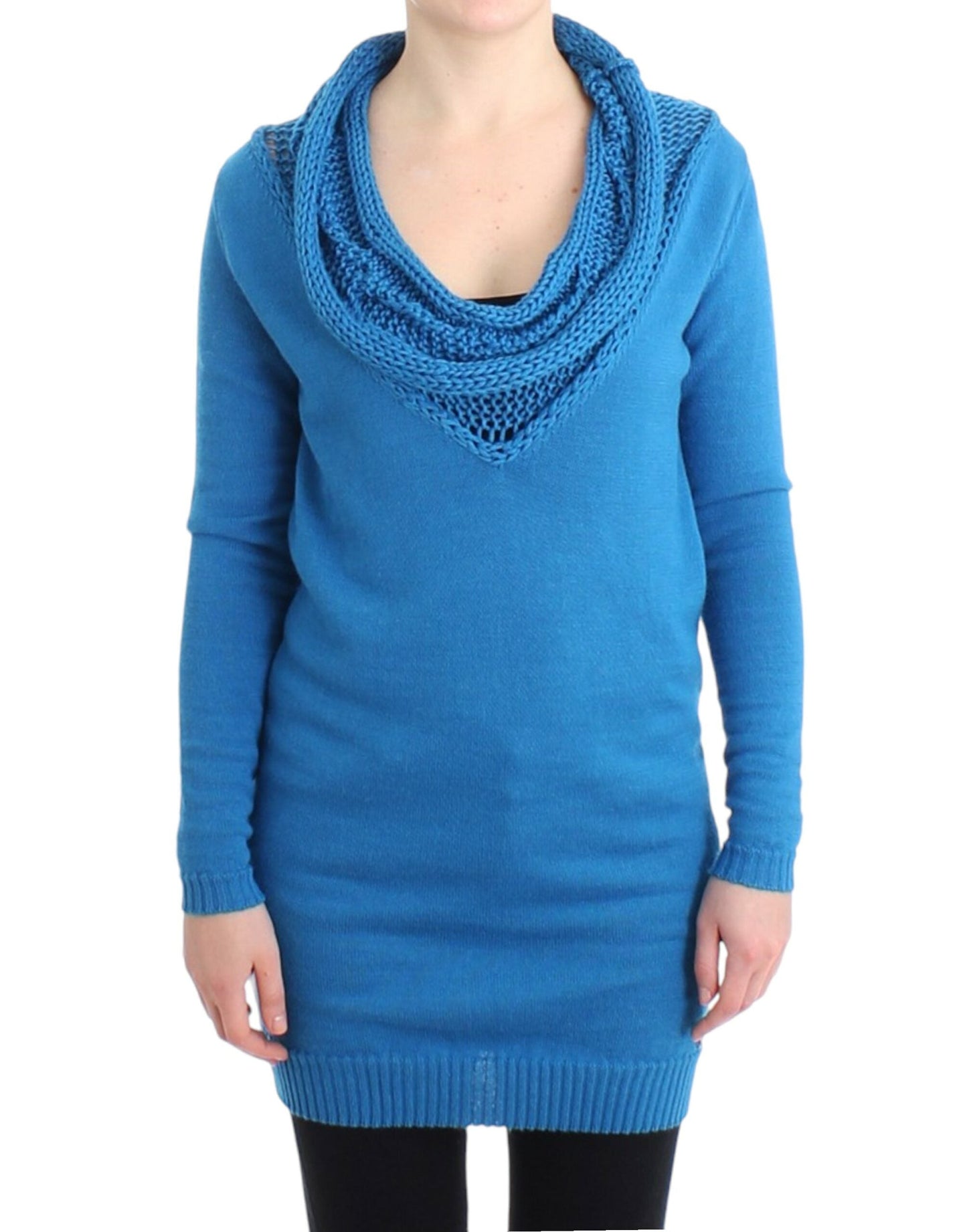 Costume National Blue scoopneck Women's sweater