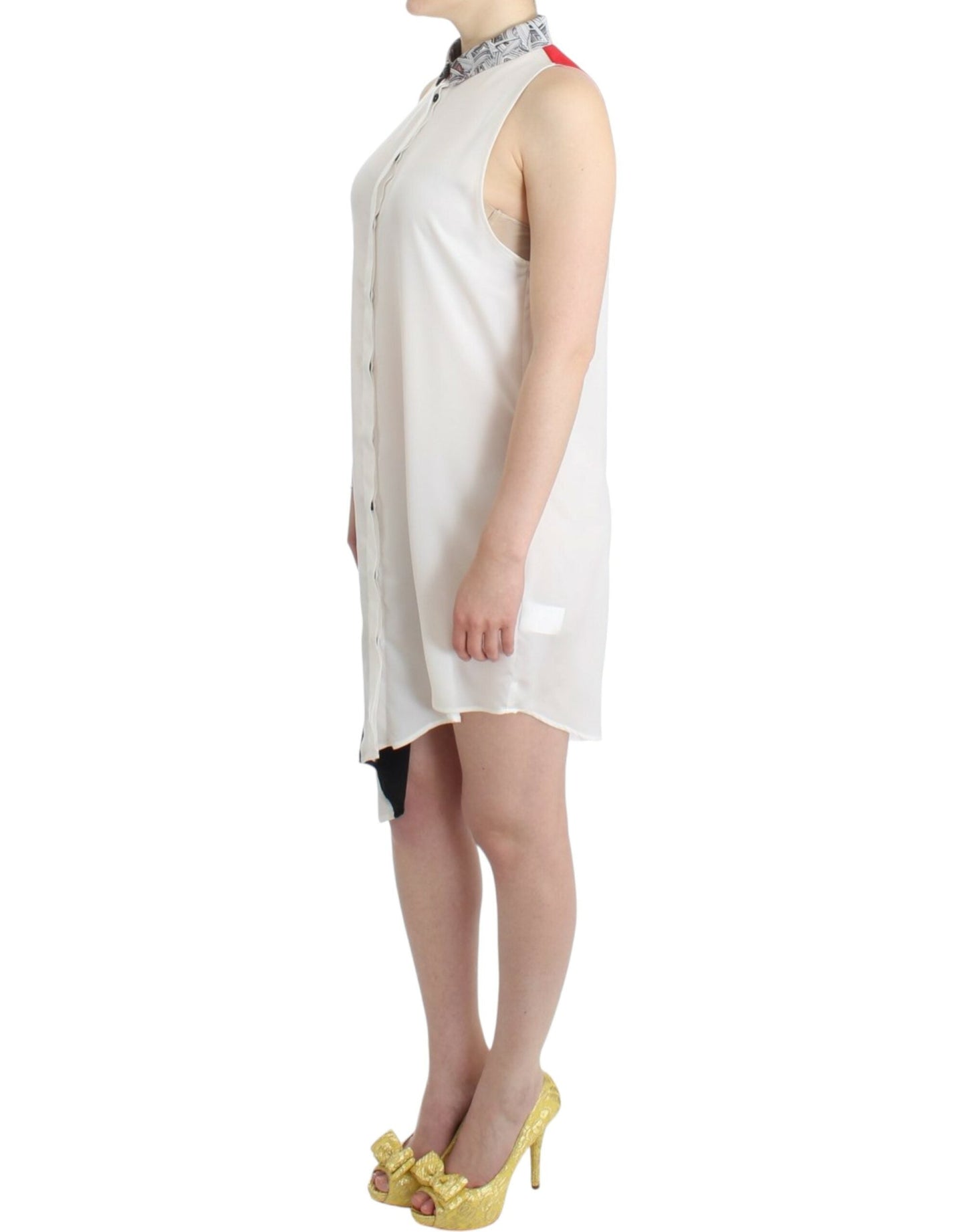 Costume National White shirt assymetric hem Women's dress