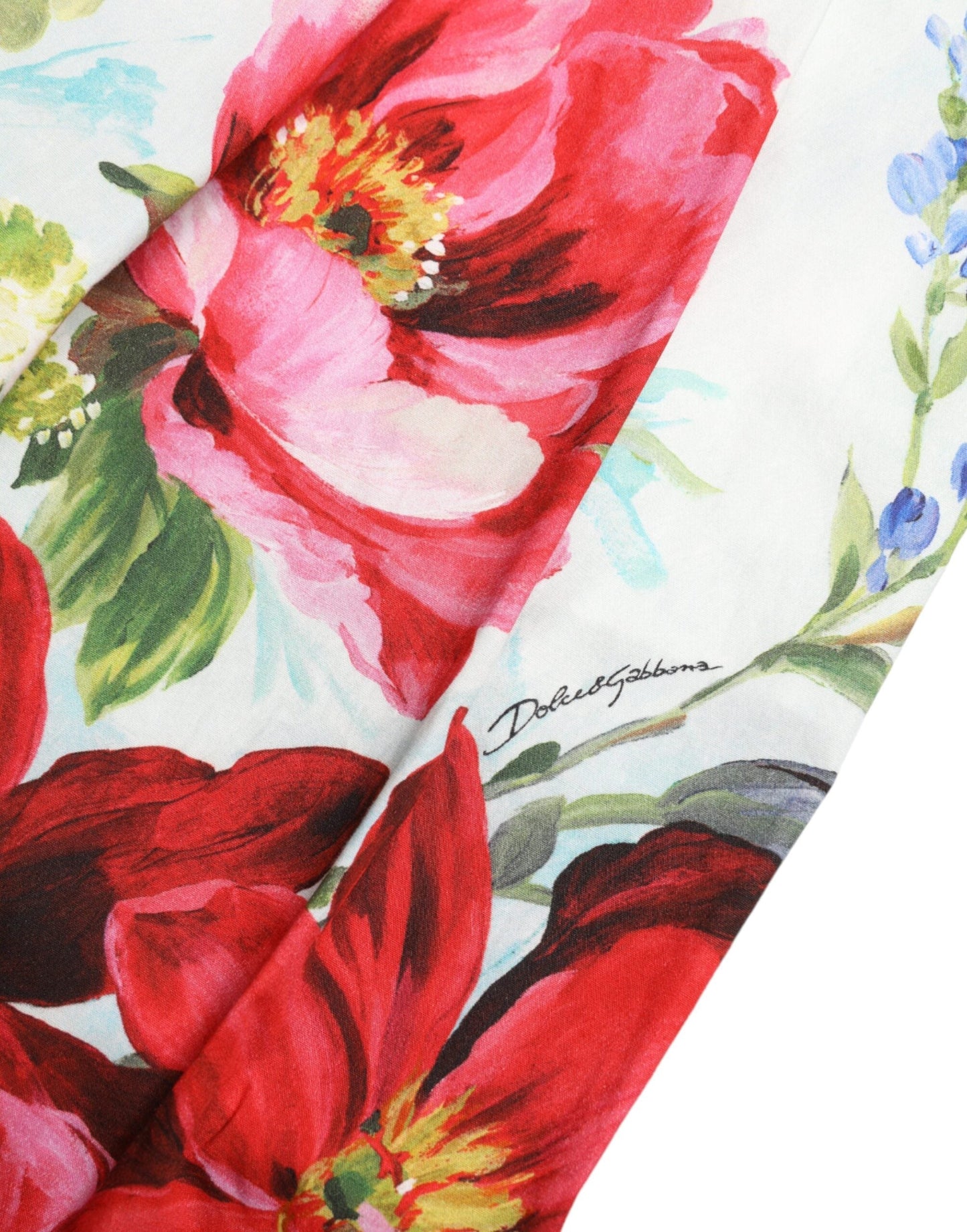 Dolce & Gabbana Multicolor Floral High Waist Wide Leg Women's Pants