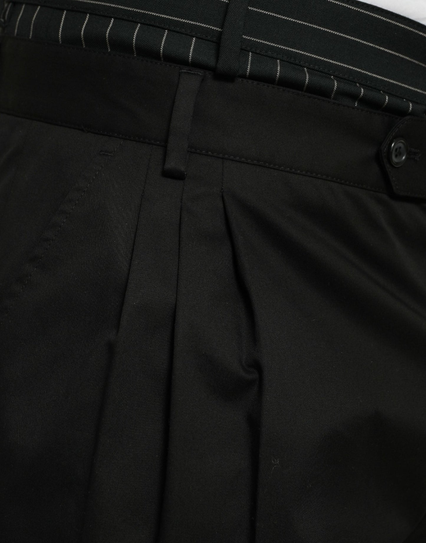 Dolce & Gabbana Black Cotton Stretch Cargo Bermuda Men's Shorts
