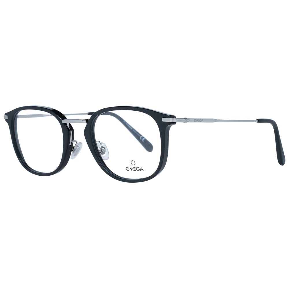 Omega Black Metal & Plastic Glasses Men's (Frames)
