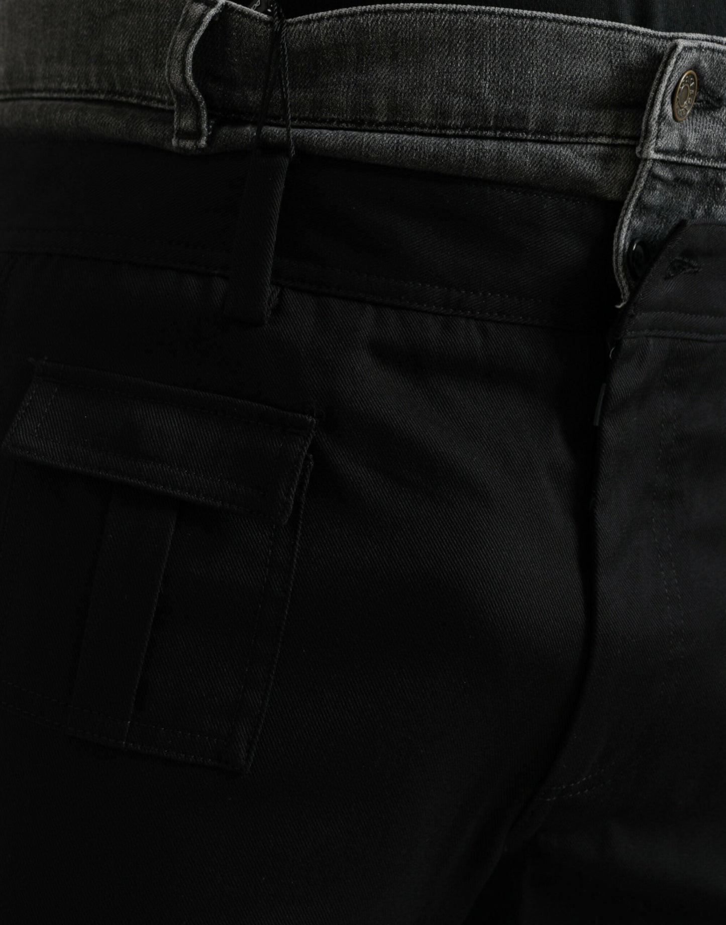 Dolce & Gabbana Black Gray Slim Cotton Denim Jeans Men's Pants