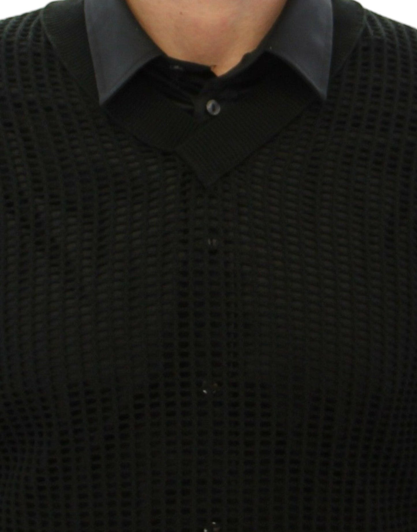 Dolce & Gabbana Dark Green Runway Netz Pullover Netted Men's Sweater