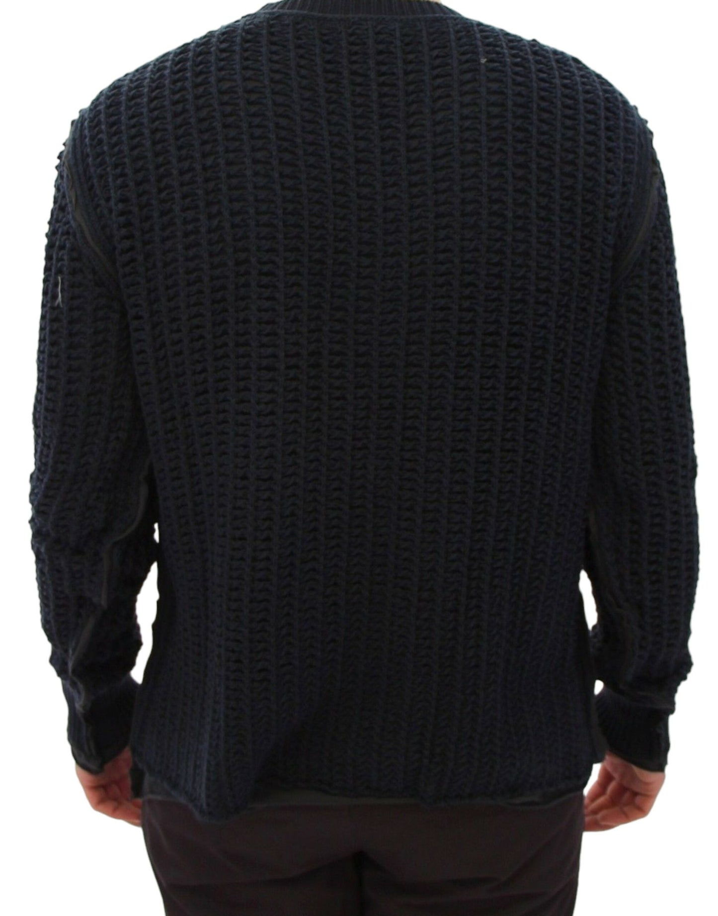Dolce & Gabbana Blue Runway Netz Pullover Netted Men's Sweater