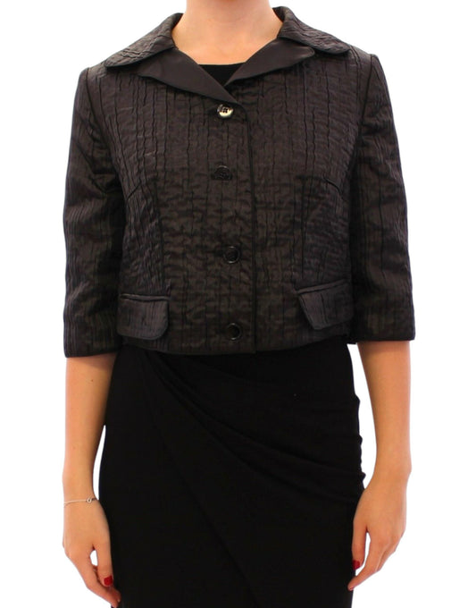 Dolce & Gabbana Black Short Bolero Shrug Jacket Women's Coat