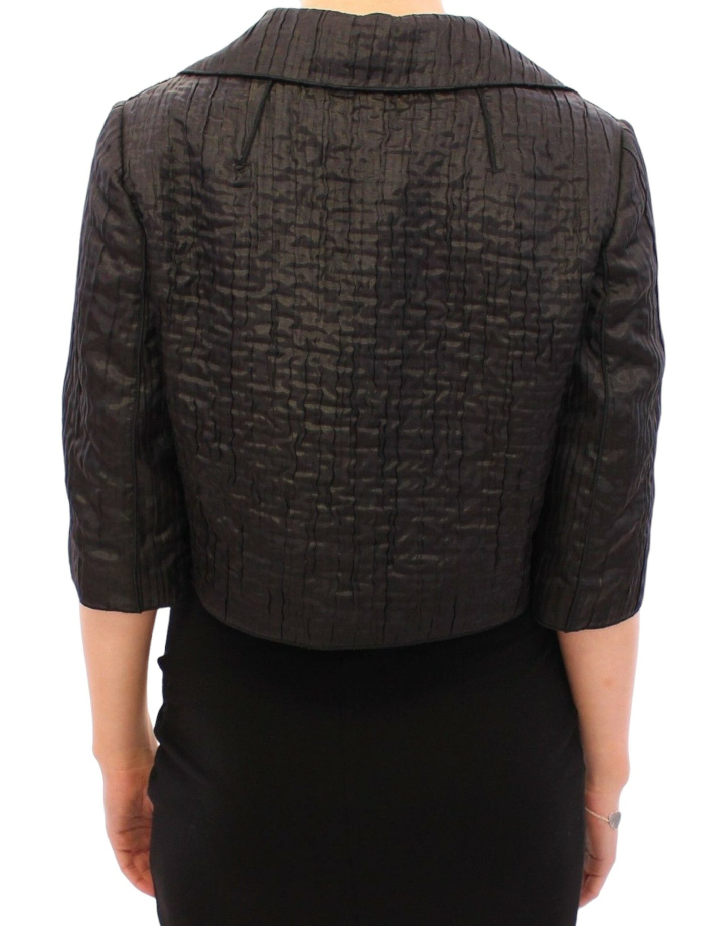 Dolce & Gabbana Black Short Bolero Shrug Jacket Women's Coat