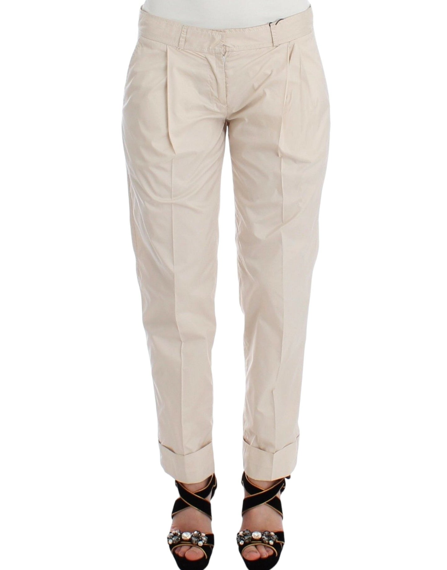 Ermanno Scervino Beige Chinos Casual Dress Pants Women's Khakis