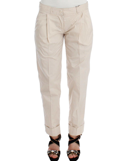 Ermanno Scervino Beige Chinos Casual Dress Pants Women's Khakis