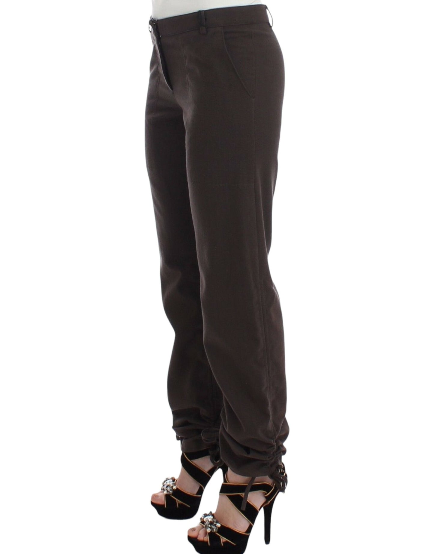 Ermanno Scervino Brown Chinos Casual Dress Pants Women's Khakis