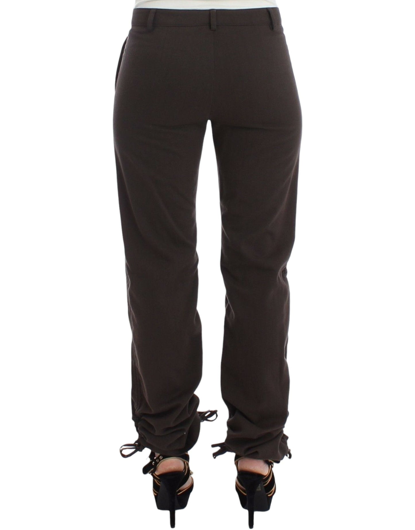 Ermanno Scervino Brown Chinos Casual Dress Pants Women's Khakis