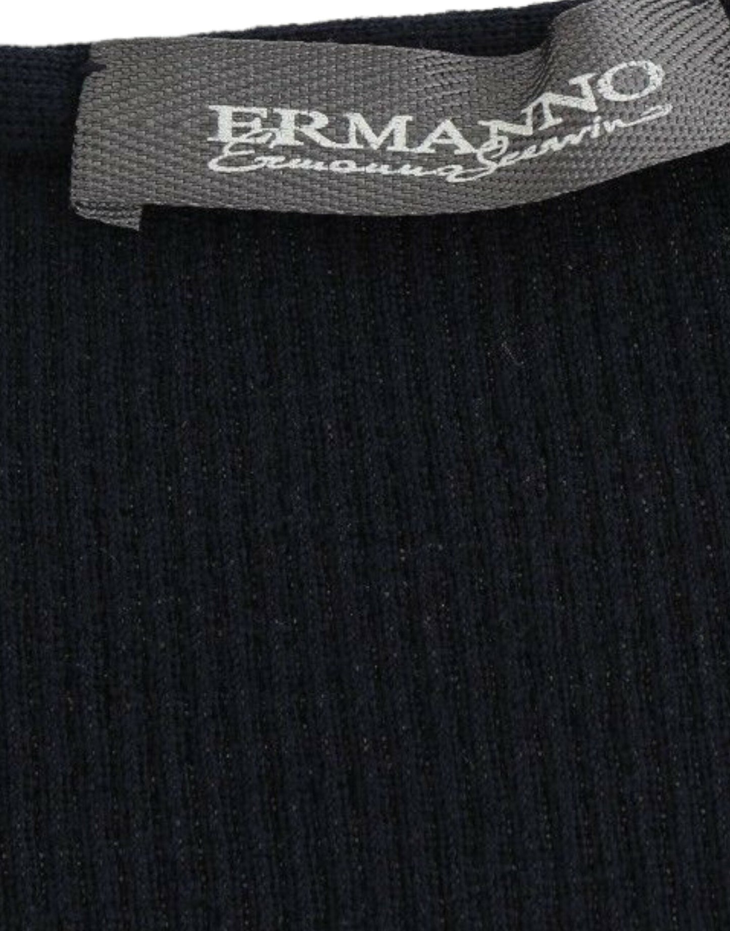 Ermanno Scervino Blue Knitted Wool Stretch Sweater Women's Top