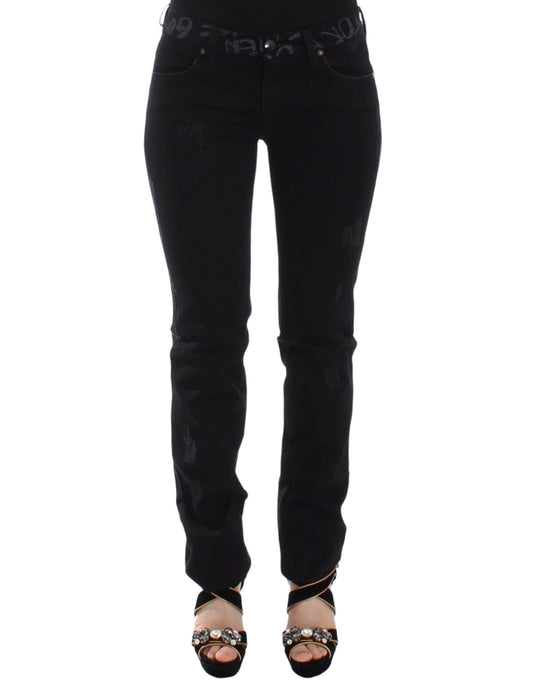 Ermanno Scervino Black Slim Jeans Denim Pants Skinny Women's Stretch