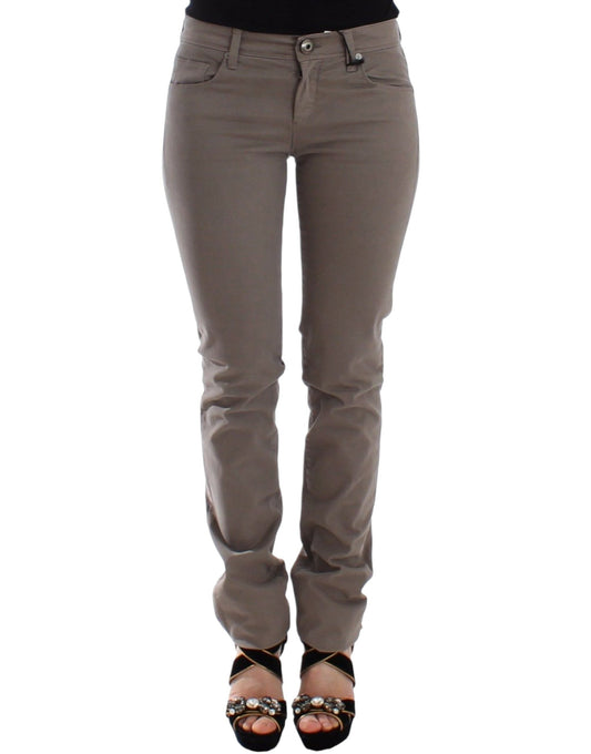 Ermanno Scervino Taupe Beige Slim Jeans Denim Pants Women's Skinny