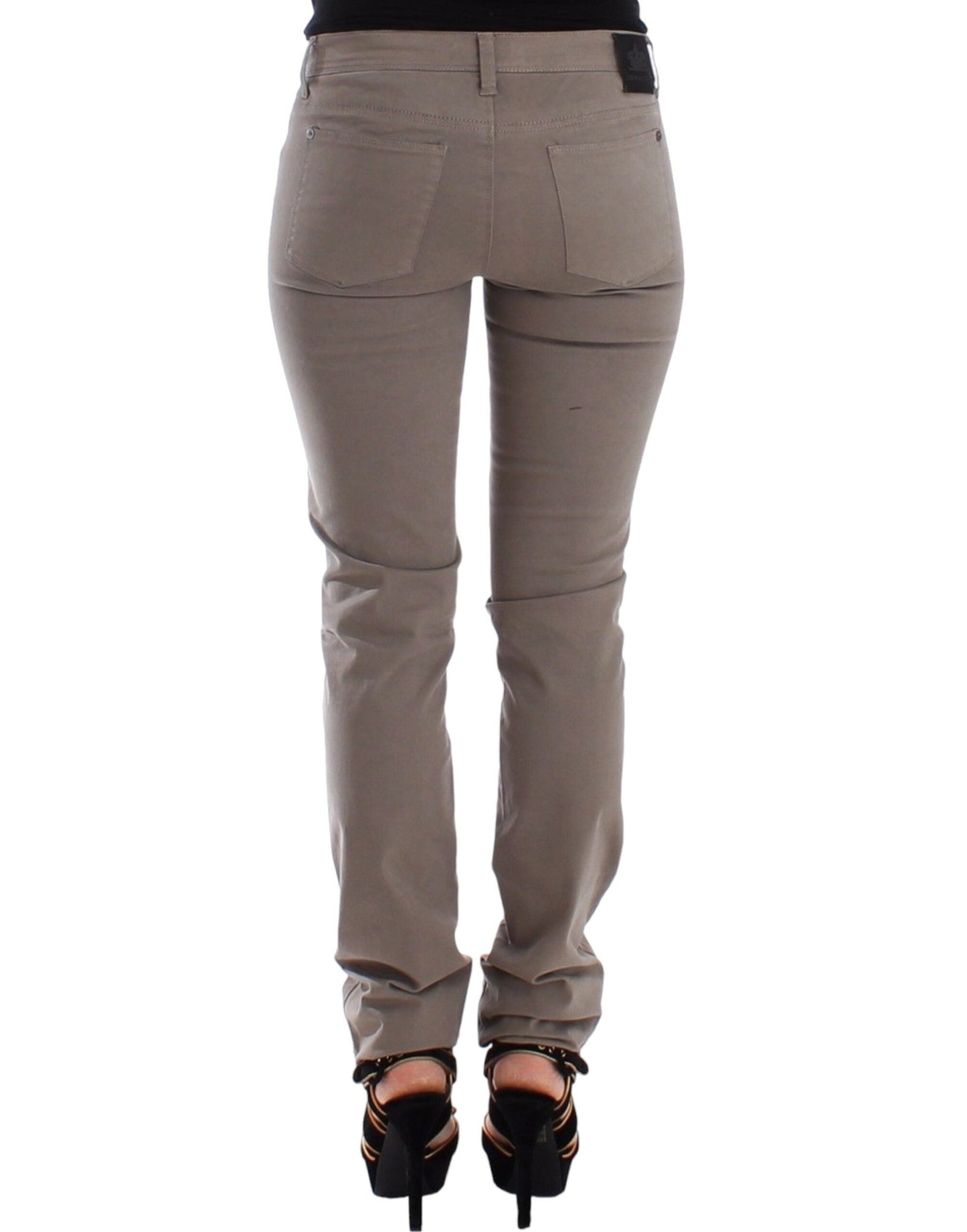 Ermanno Scervino Taupe Beige Slim Jeans Denim Pants Women's Skinny