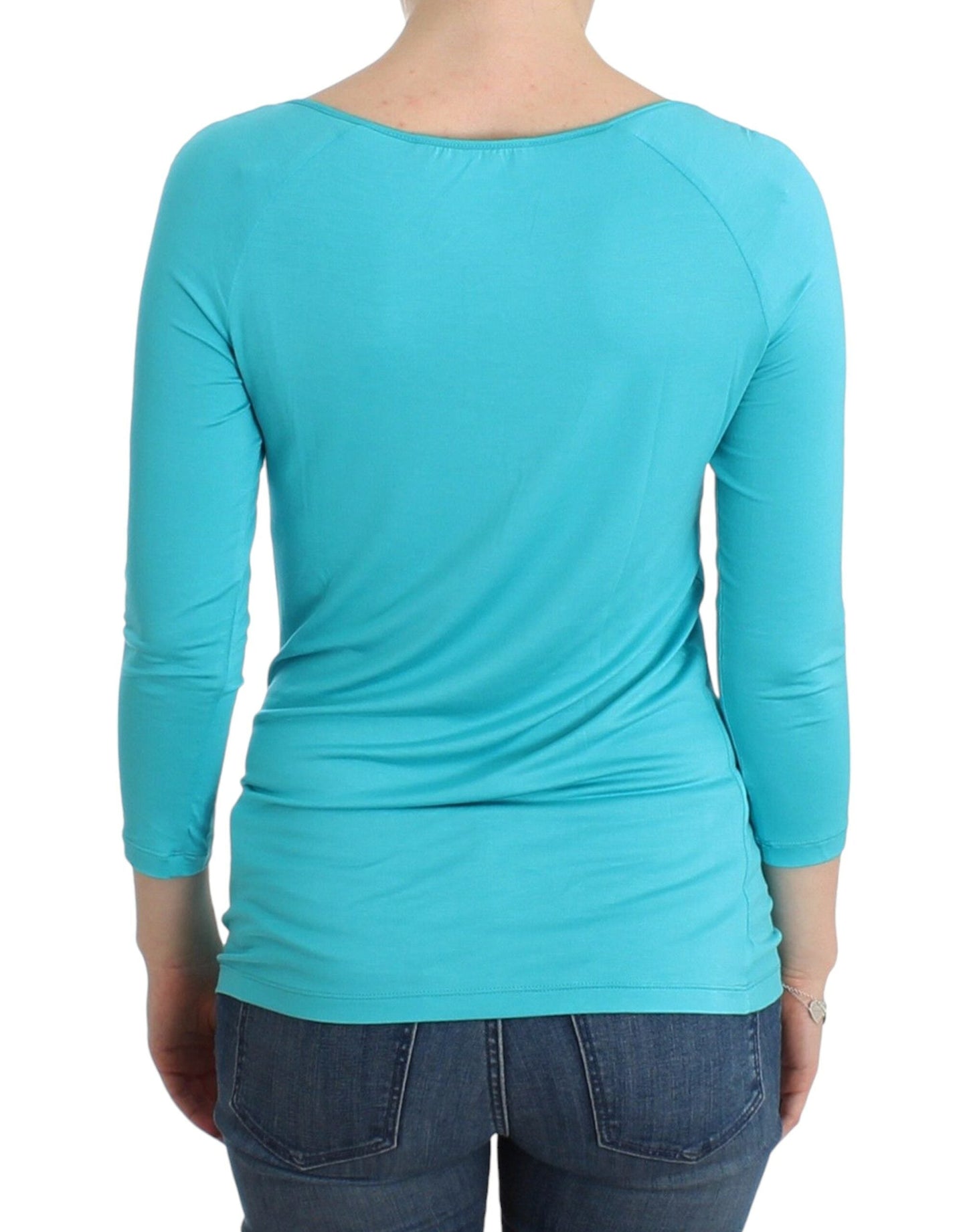 Ermanno Scervino Lingerie Blue Top Blouse Jumper Modal Women's Solid