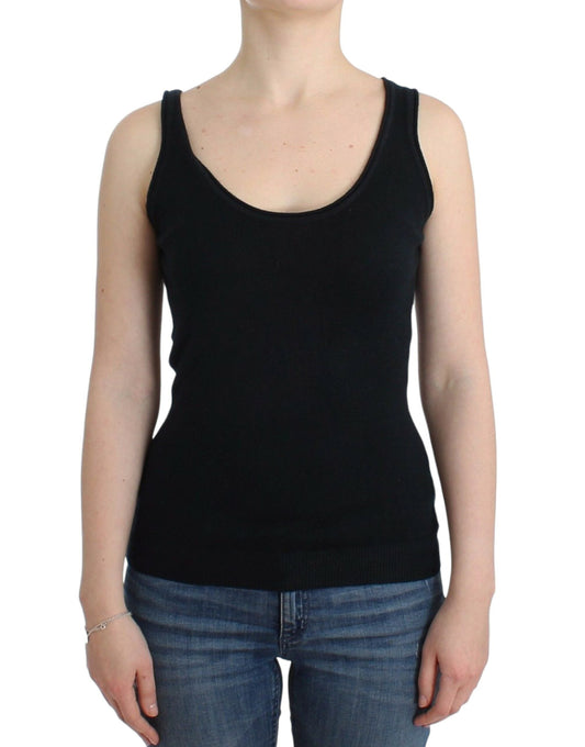 Ermanno Scervino Black Knit Top Knitted Sweater 100% Women's Cashmere