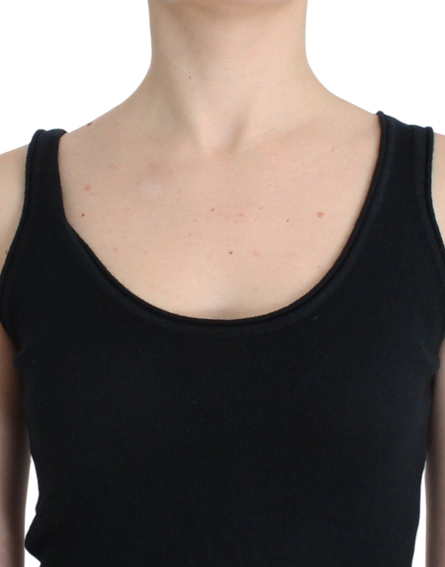 Ermanno Scervino Black Knit Top Knitted Sweater 100% Women's Cashmere