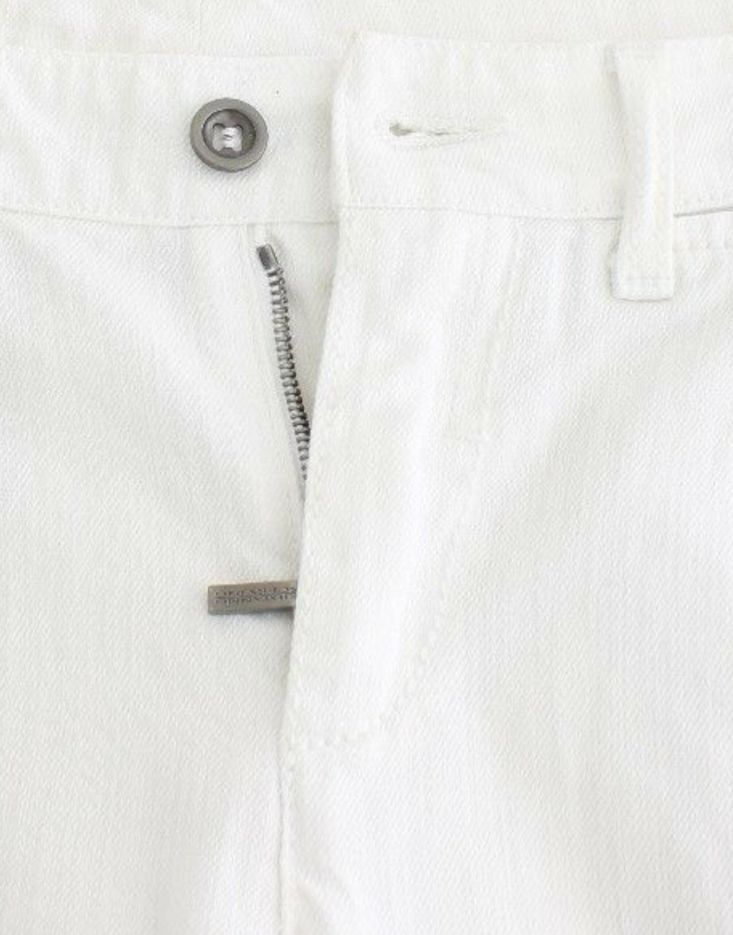 Ermanno Scervino White Cropped Jeans Denim Pants Branded Women's Capri