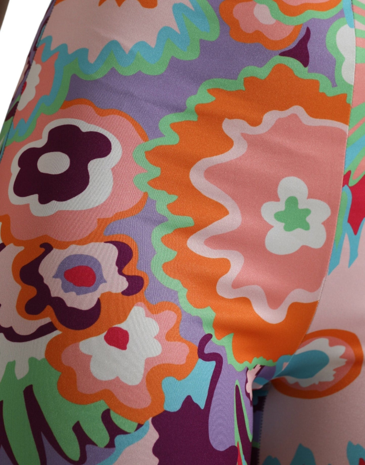 Dolce & Gabbana Multicolor Floral High Waist Leggings Women's Pants