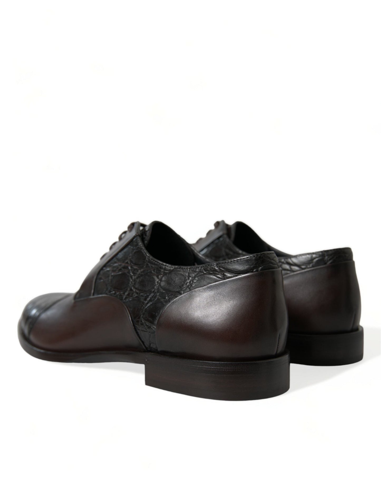 Dolce & Gabbana Brown Exotic Leather Formal Men Dress Men's Shoes