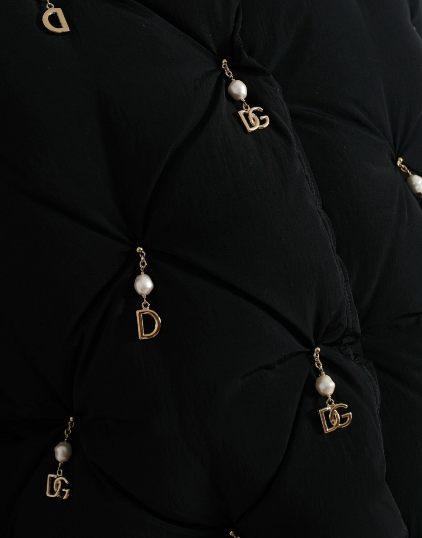 Dolce & Gabbana Black Embellished Quilted Shell Bomber Women's Jacket