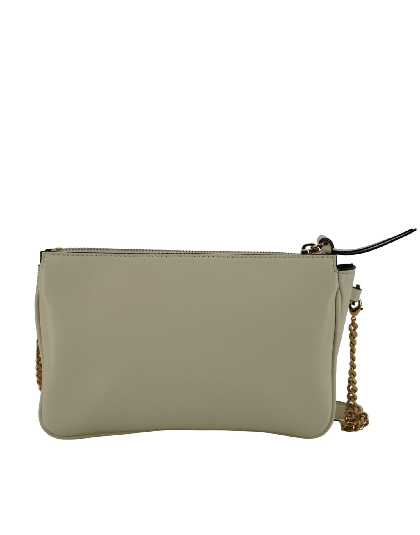 Versace White Lamb Leather Pouch Crossbody Women's Bag