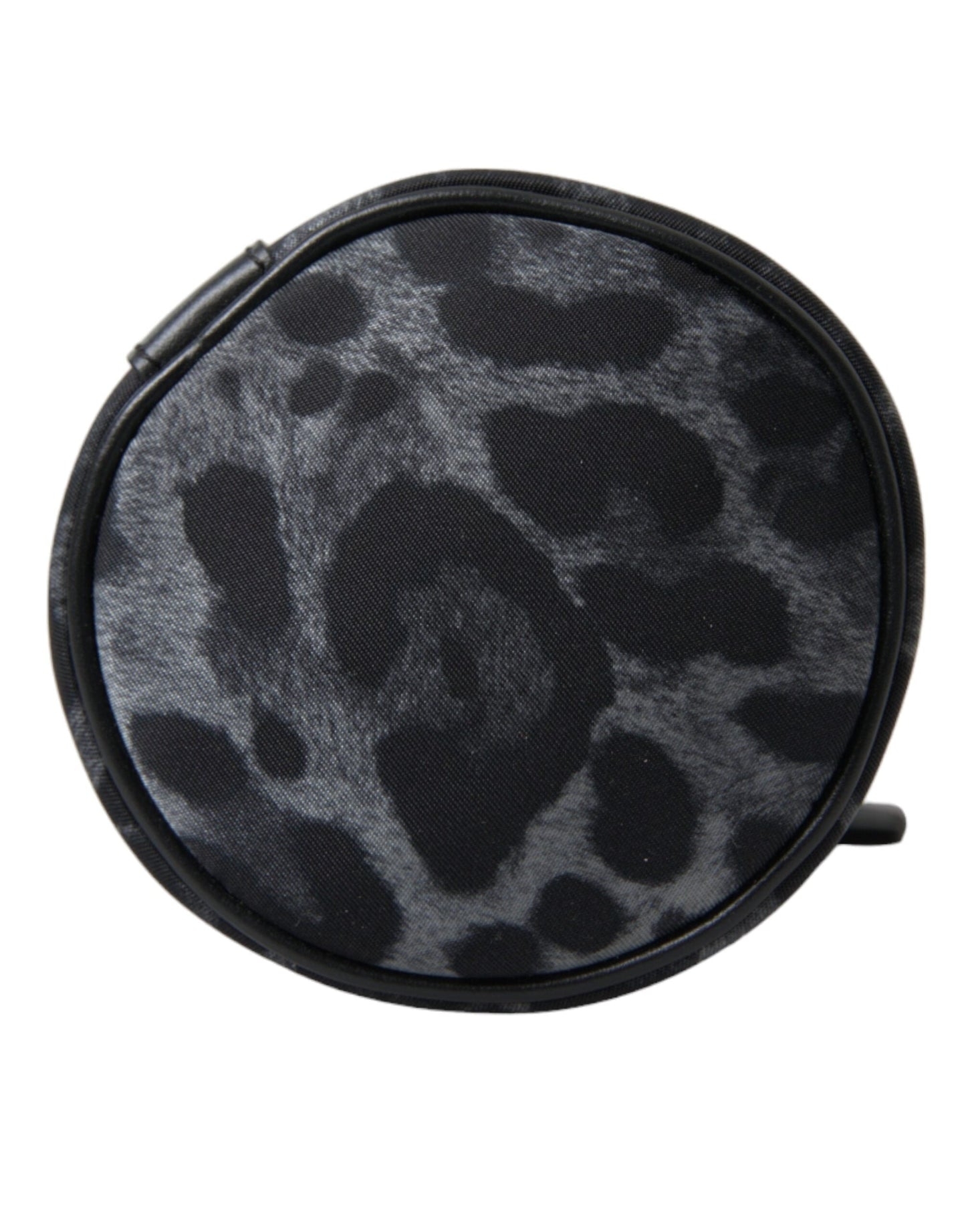 Dolce & Gabbana Black Leopard Round Slim Tote Bottle Cage Men's Bag