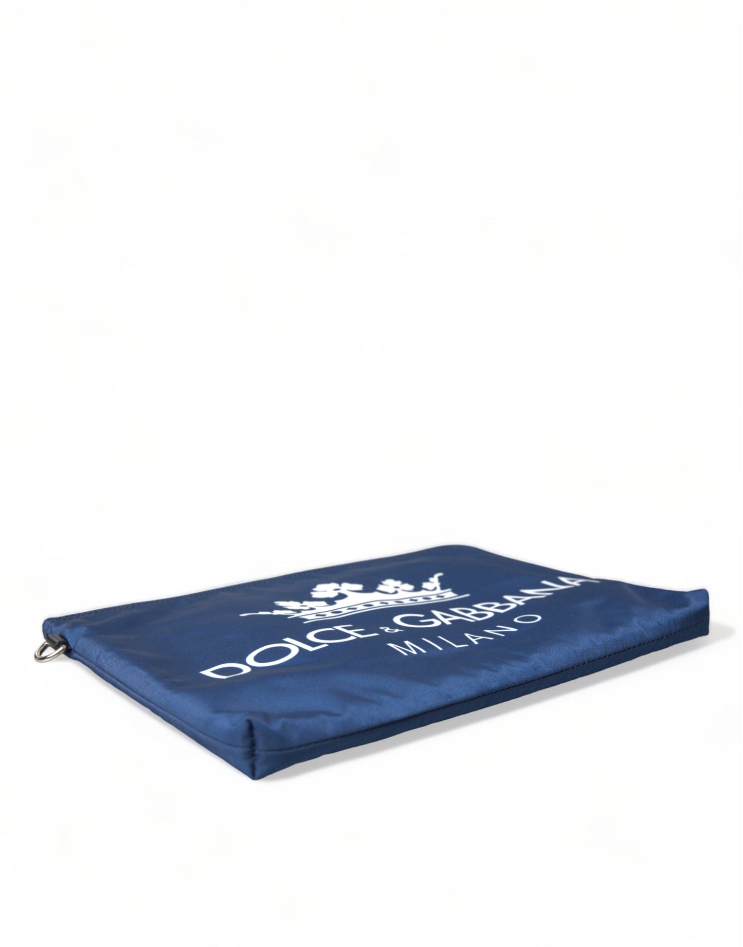 Dolce & Gabbana Blue DG Milano Print Nylon Pouch Clutch Men Men's Bag