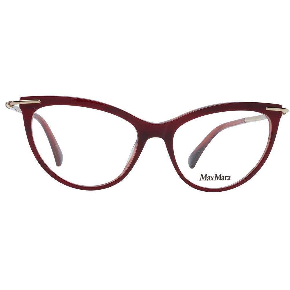 Max Mara Burgundy Plastic Glasses Women's (Frames)