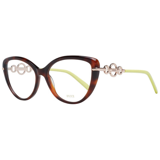 Emilio Pucci Brown Plastic Glasses Women's (Frames)
