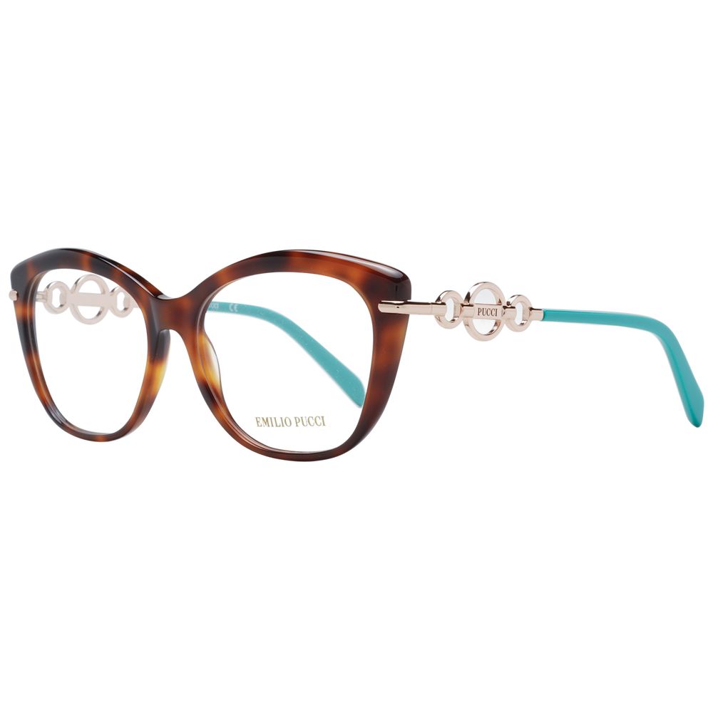 Emilio Pucci Brown Plastic Glasses Women's (Frames)