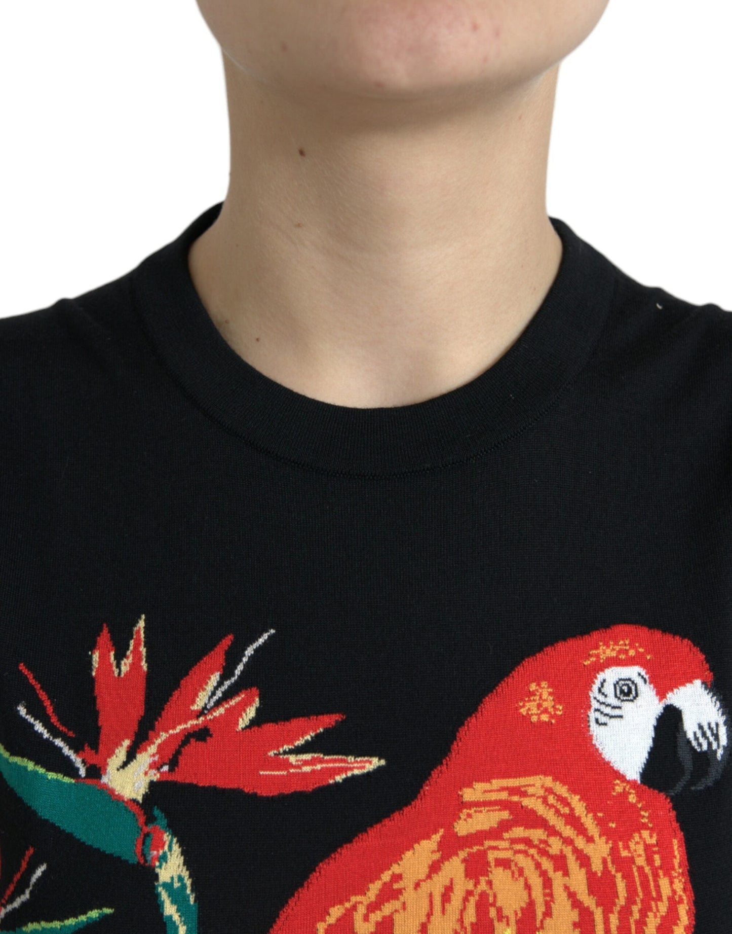 Dolce & Gabbana Black Jungle Crew Neck Sleeveless Tank Women's Top