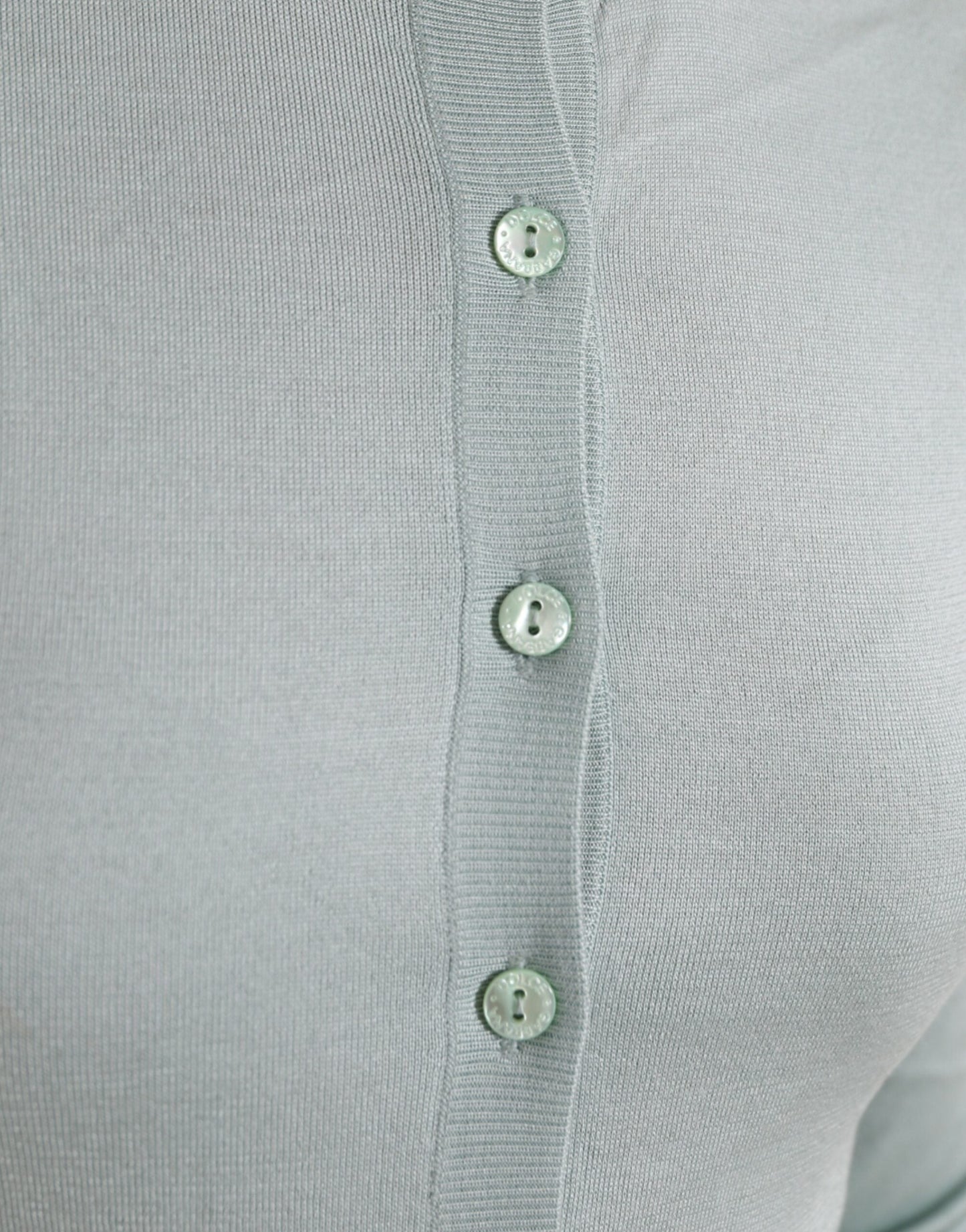 Dolce & Gabbana Light Blue Silk Crew Neck Cardigan Women's Sweater