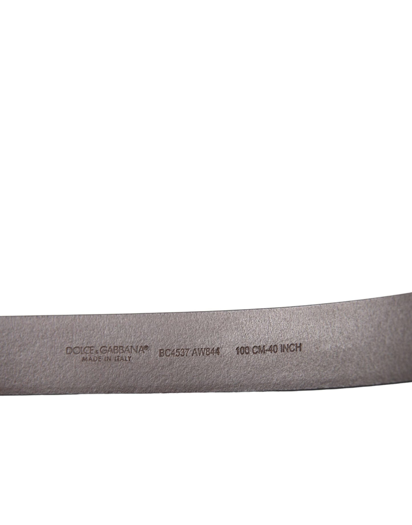 Dolce & Gabbana Brown Calf Leather Gold Metal Buckle Men's Belt