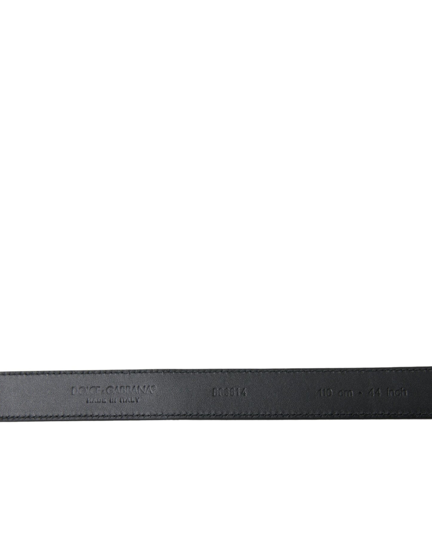 Dolce & Gabbana Black Goat Leather Antique Metal Buckle Men's Belt