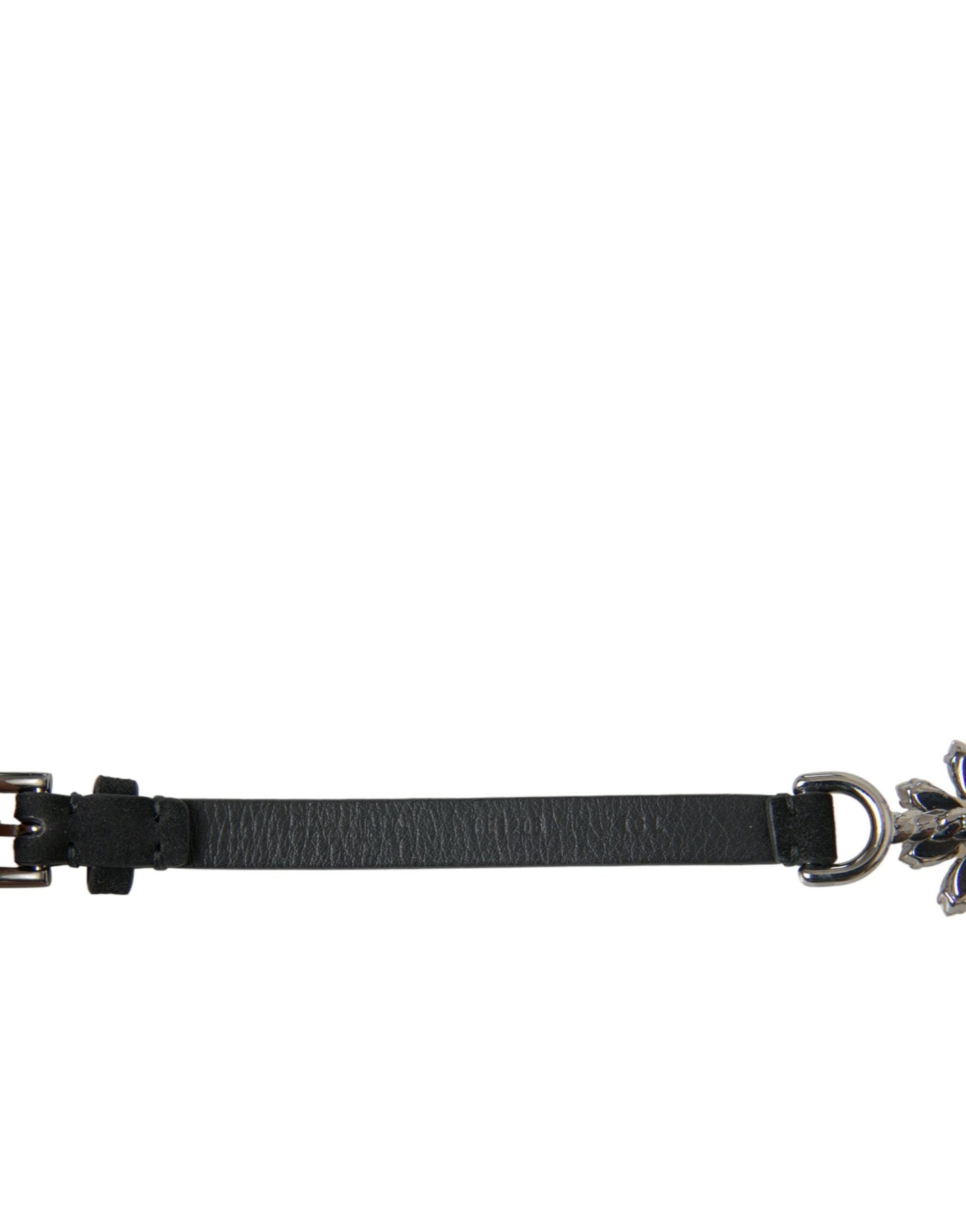 Dolce & Gabbana Black Daisy Crystal Dauphine Waist Women's Belt