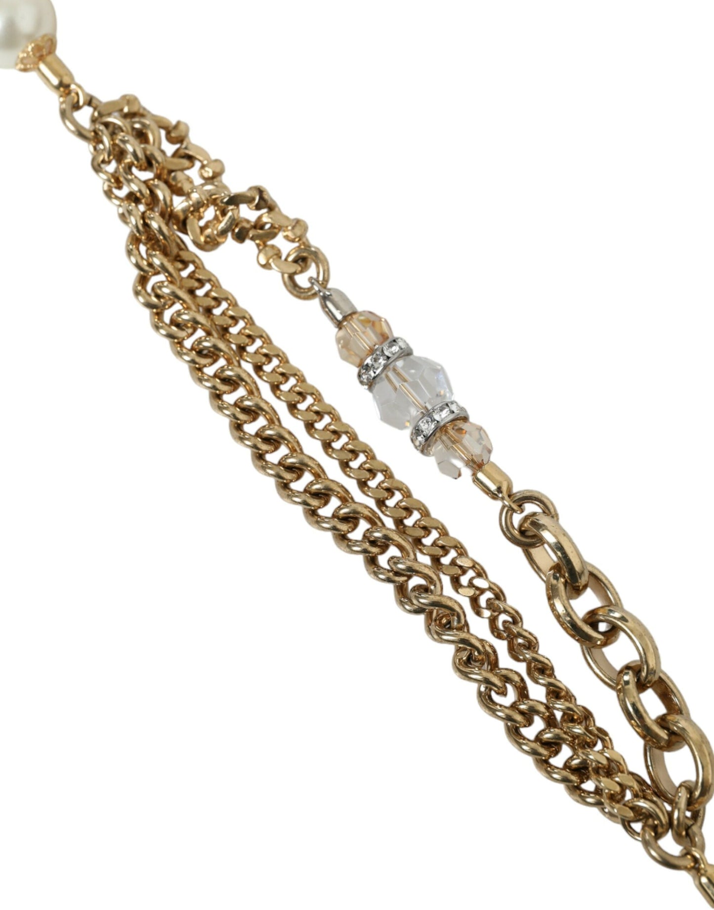 Dolce & Gabbana Blue Braided Gold Brass Chain Waist Women's Belt