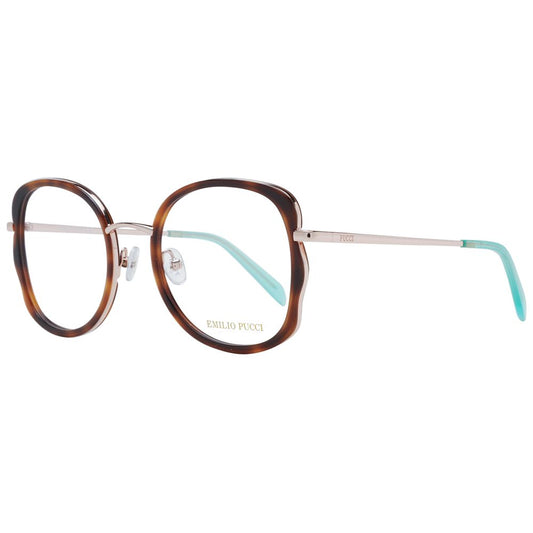 Emilio Pucci Brown Metal & Plastic Glasses Women's (Frames)