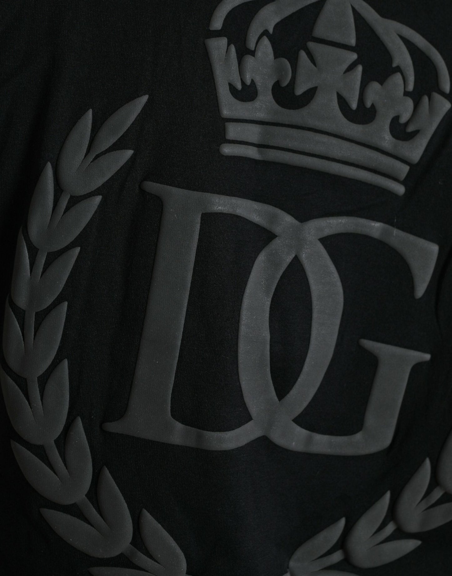 Dolce & Gabbana Black Logo Embossed Crew Neck Short Sleeves Men's T-shirt
