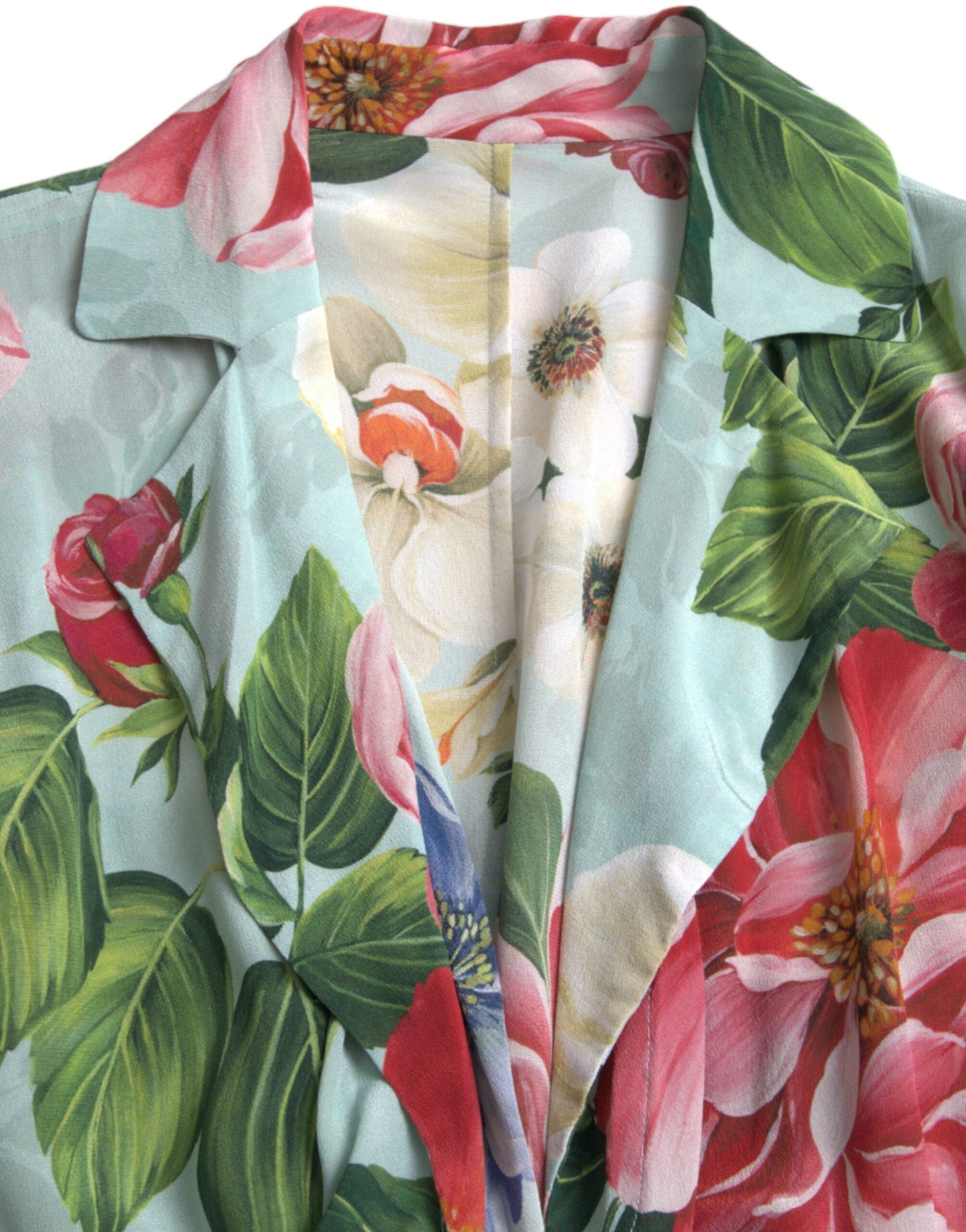 Dolce & Gabbana Blue Floral Wide Leg Wrap Jumpsuit Women's Dress