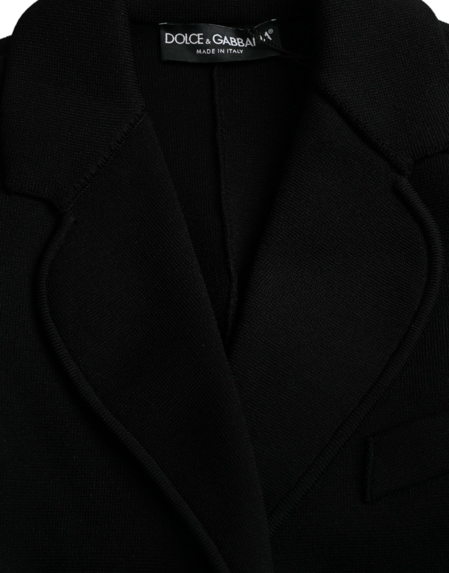 Dolce & Gabbana Black Viscose Single Breasted Blazer Women's Jacket