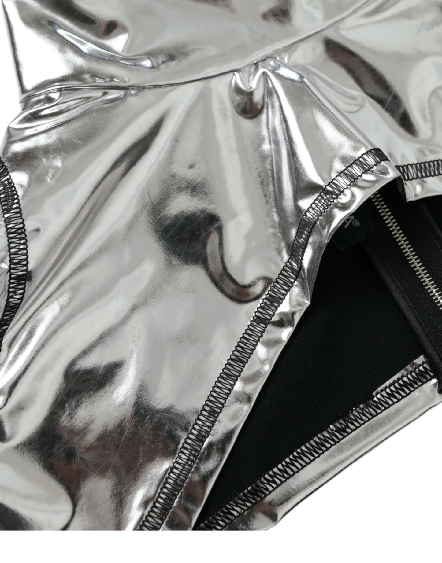 Dolce & Gabbana Silver Polyester Stretch Women's Top