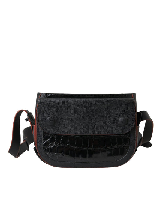 Balenciaga Black Exotic Leather Shoulder Crossbody Camera Women's Bag