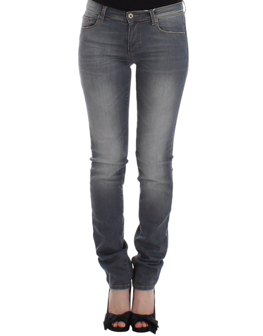 Ermanno Scervino Gray Slim Jeans Denim Pants Skinny Leg Women's Stretch
