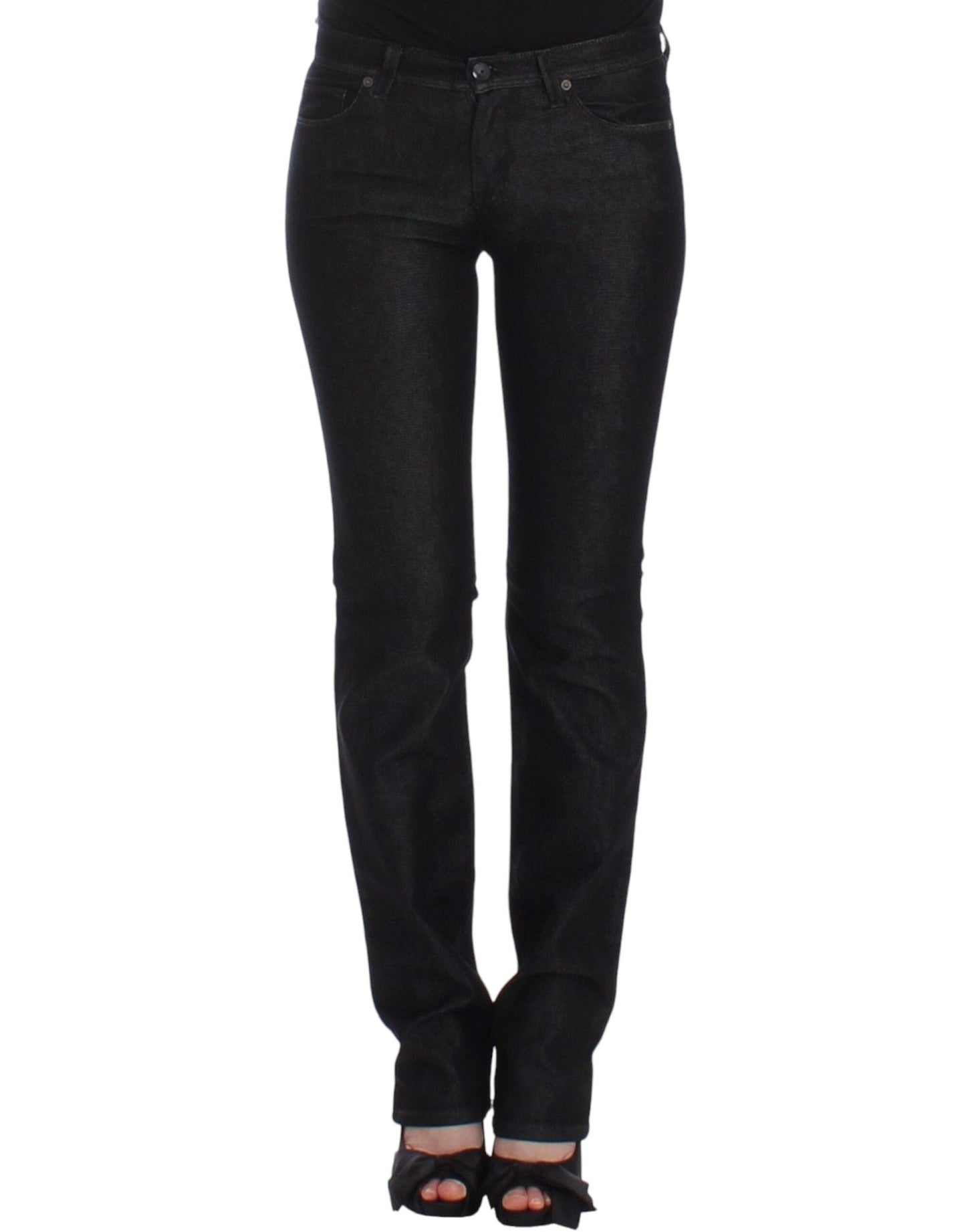 Ermanno Scervino Black Slim Jeans Denim Pants Skinny Leg Women's Stretch