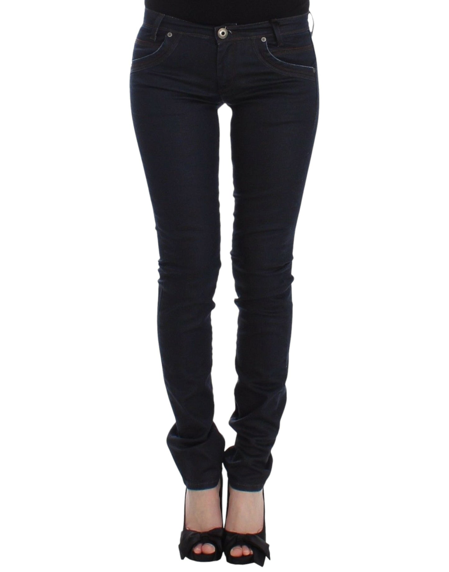 Ermanno Scervino Blue Slim Jeans Denim Pants Skinny Leg Women's Stretch