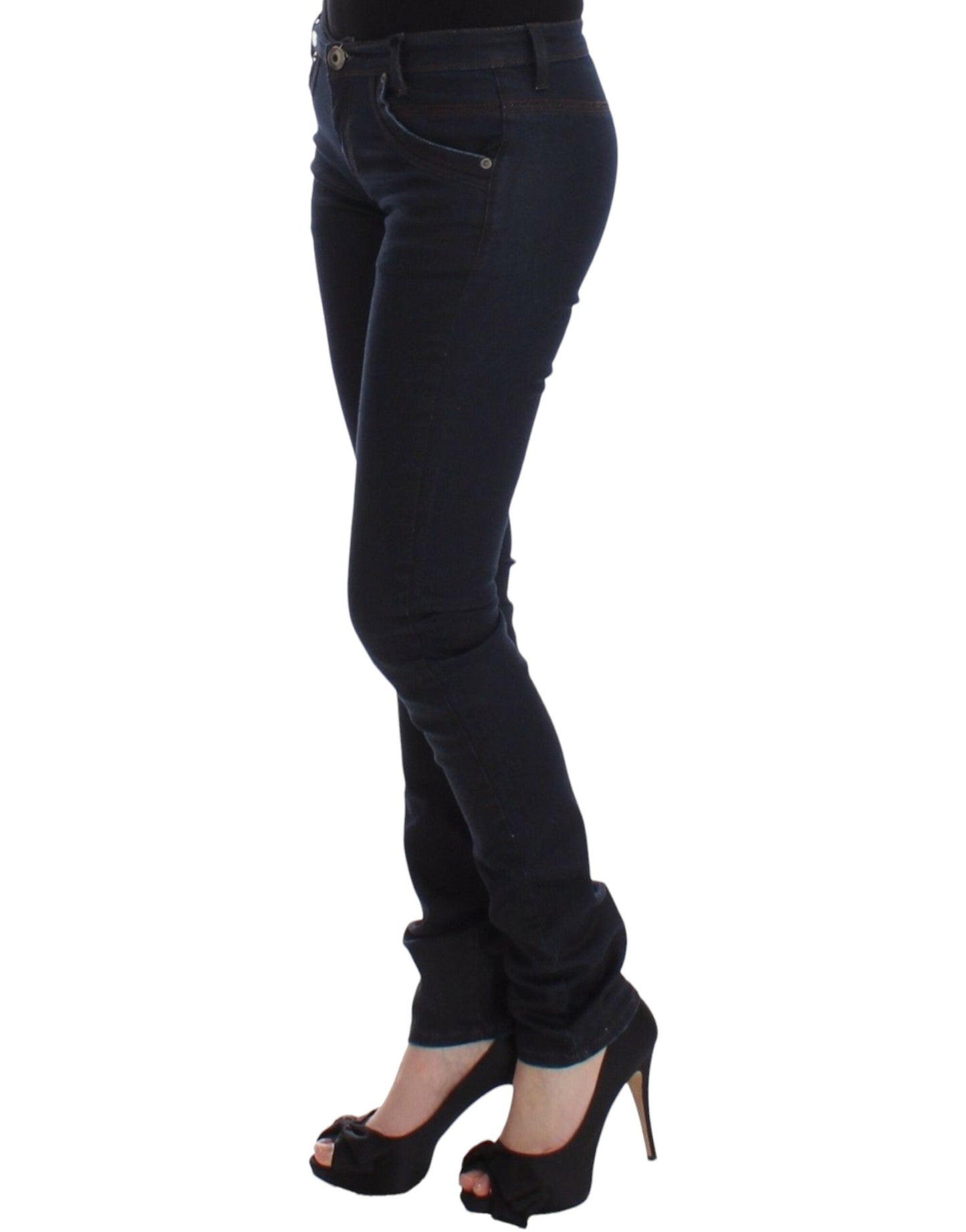 Ermanno Scervino Blue Slim Jeans Denim Pants Skinny Leg Women's Stretch