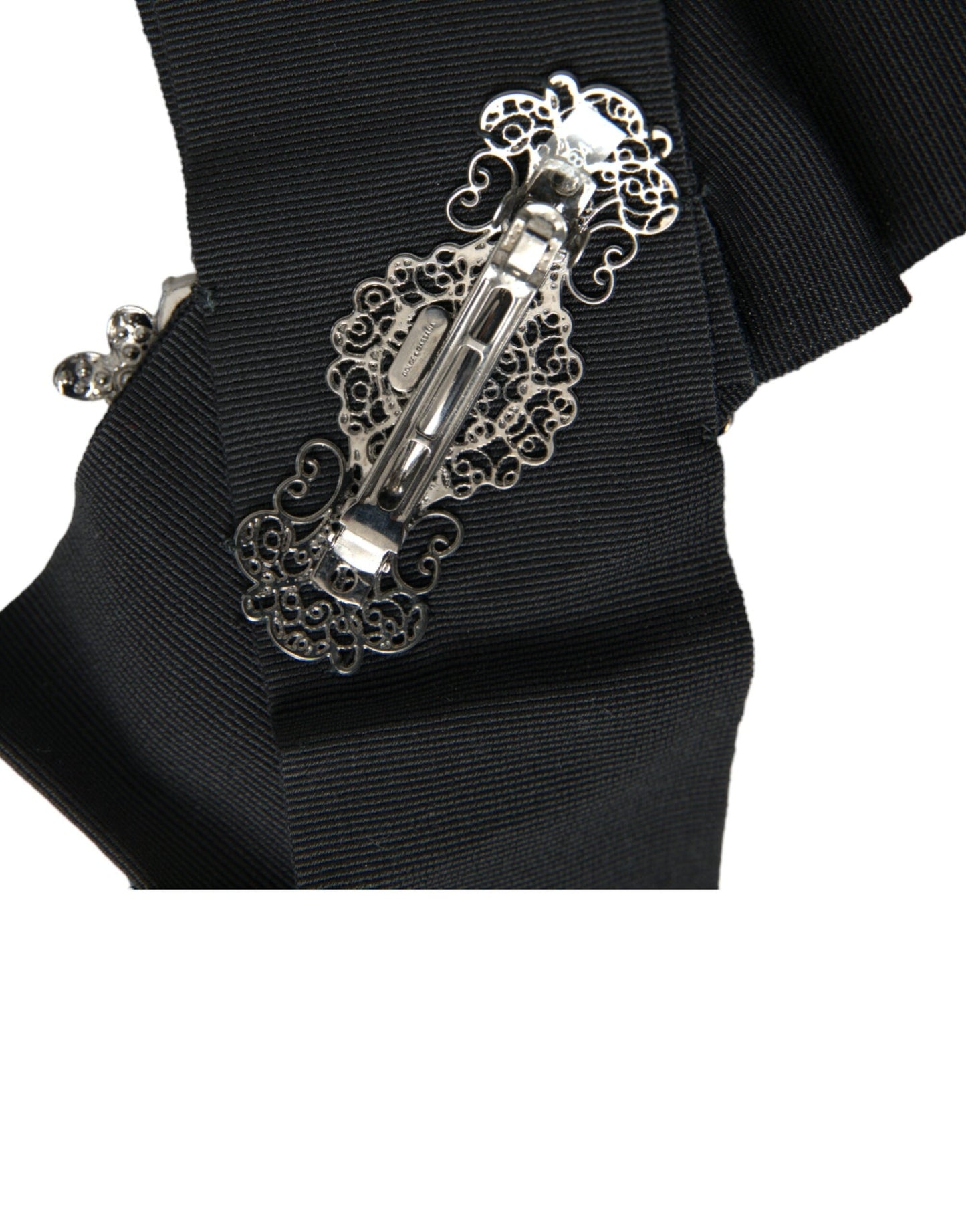 Dolce & Gabbana Black Swarovski Crystal Embellished Hair Women's Clip
